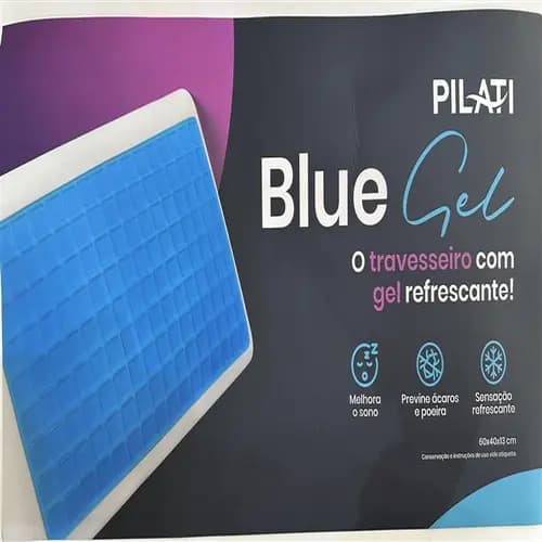 Travesseiro Blue Gel 60X40x13cm Pilati