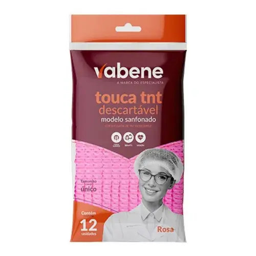 Touca Desc Rosa C/12 Vabene