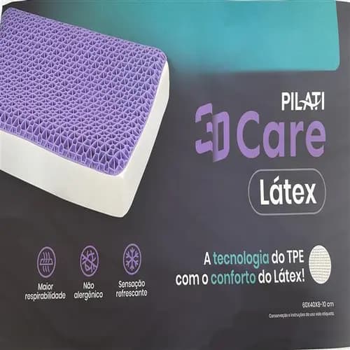 Travesseiro 3D Care Tpe 61X37x10-12cm Pilati
